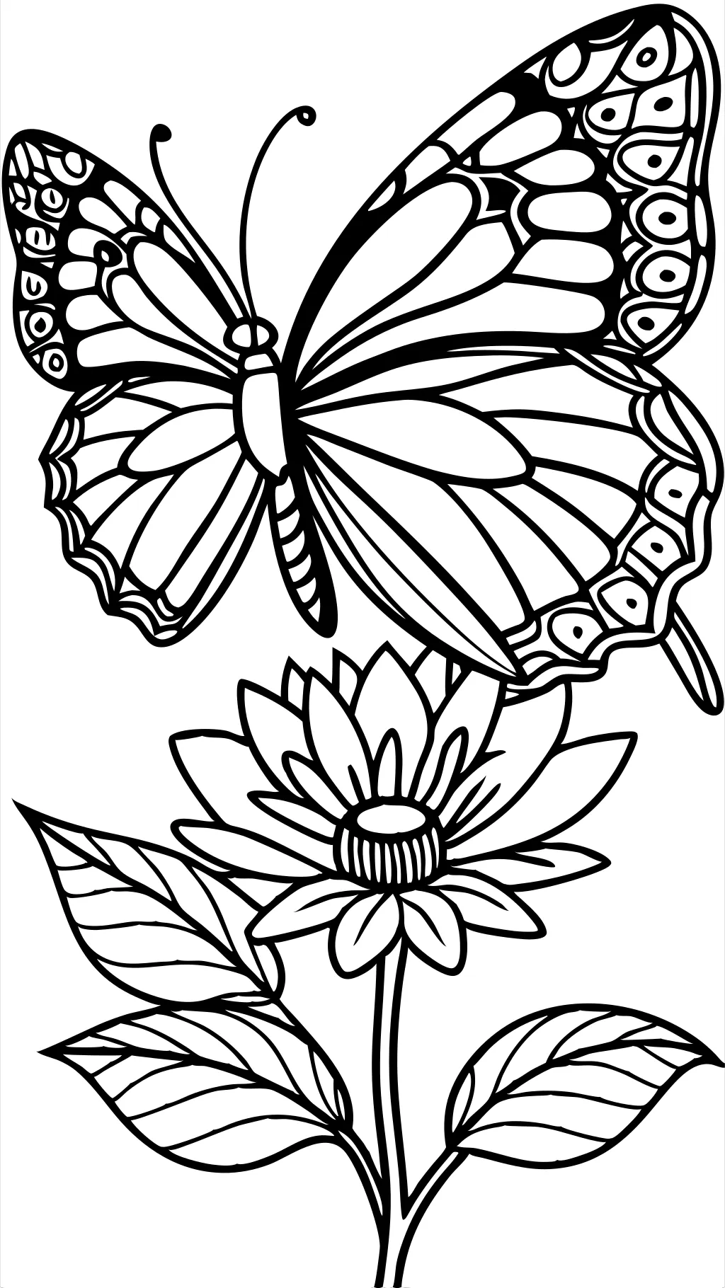 monarch butterfly coloring page